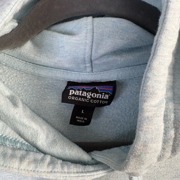 Patagonia Light Blue Hoodie with Logo - Picture 3 of 5